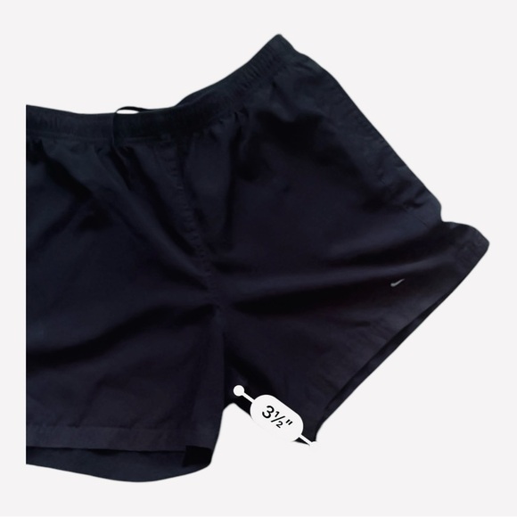 Nike athletic sports activewear shorts S(4-6) black pockets split hem logo - Picture 10 of 13